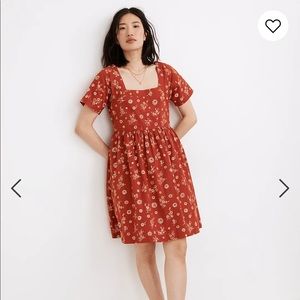 NWT Madewell Allie Mini Dress in Cottage Floral